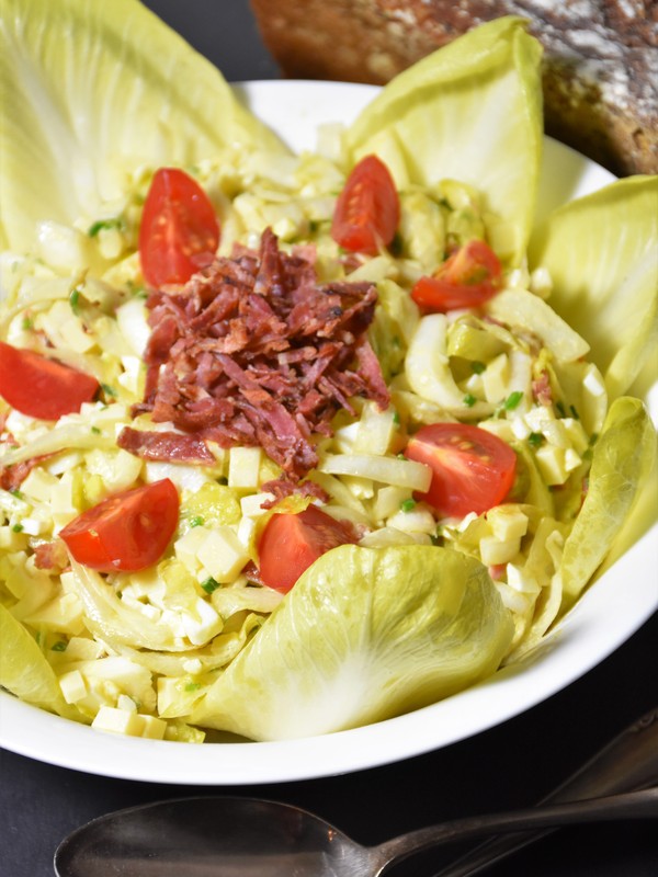 Chicoree-Salat mit Käse und Schinken laktosefrei | laktosefreie Rezepte ...