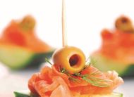 Lachshäppchen auf Gurke fructosearm