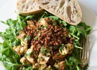Champignon-Linsen-Salat glutenfrei