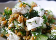 Einkorn-Salat  mit Dill u. Minze kuhmilchfrei