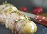 Grillkartoffel mit Feta und Speck laktosearm